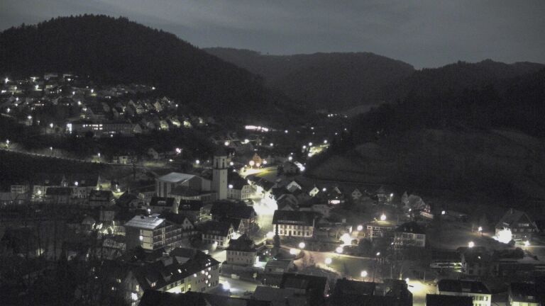 Dieses Bild zeigt eine Webcam-Aufnahme von Ottenhöfen, aufgenommen am Dienstag, den 03.03.2026 um 23:00 Uhr