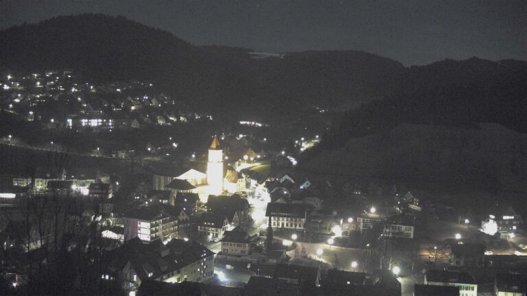 Dieses Bild zeigt eine Webcam-Aufnahme von Ottenhöfen, aufgenommen am Donnerstag, den 29.01.2026 um 21:30 Uhr