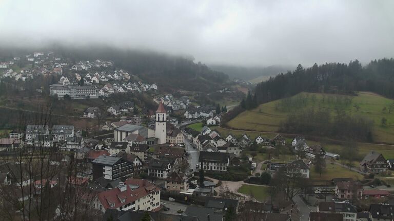 Dieses Bild zeigt eine Webcam-Aufnahme von Ottenhöfen, aufgenommen am Samstag, den 14.02.2026 um 13:40 Uhr