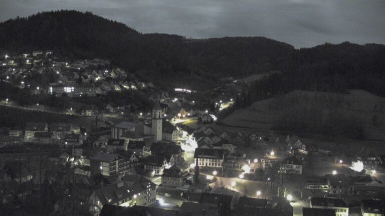 Dieses Bild zeigt eine Webcam-Aufnahme von Ottenhöfen, aufgenommen am Montag, den 02.02.2026 um 00:00 Uhr