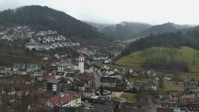 Dieses Bild zeigt eine Webcam-Aufnahme von Ottenhöfen, aufgenommen am Freitag, den 20.02.2026 um 13:40 Uhr