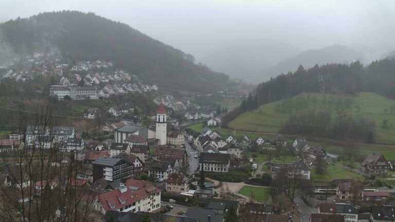 Dieses Bild zeigt eine Webcam-Aufnahme von Ottenhöfen, aufgenommen am Samstag, den 04.04.2026 um 09:10 Uhr