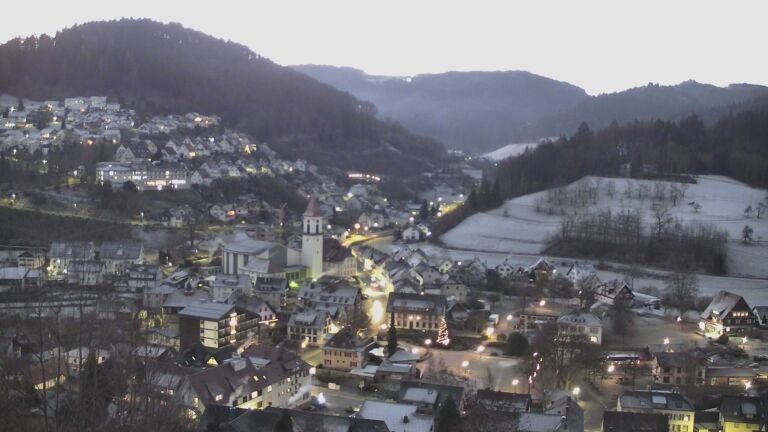 Dieses Bild zeigt eine Webcam-Aufnahme von Ottenhöfen, aufgenommen am Montag, den 29.12.2025 um 07:40 Uhr