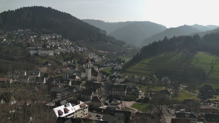 Dieses Bild zeigt eine Webcam-Aufnahme von Ottenhöfen, aufgenommen am Sonntag, den 08.03.2026 um 14:10 Uhr