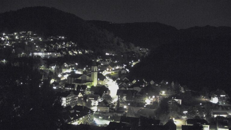 Dieses Bild zeigt eine Webcam-Aufnahme von Ottenhöfen, aufgenommen am Freitag, den 16.10.2026 um 20:00 Uhr