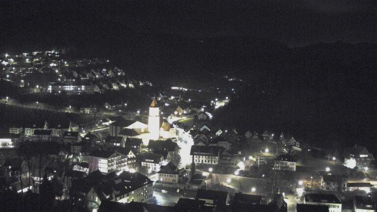 Dieses Bild zeigt eine Webcam-Aufnahme von Ottenhöfen, aufgenommen am Donnerstag, den 19.02.2026 um 20:10 Uhr