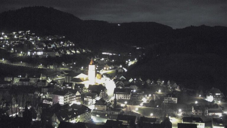 Dieses Bild zeigt eine Webcam-Aufnahme von Ottenhöfen, aufgenommen am Samstag, den 28.02.2026 um 20:20 Uhr