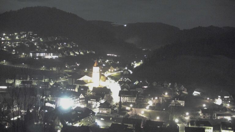 Dieses Bild zeigt eine Webcam-Aufnahme von Ottenhöfen, aufgenommen am Donnerstag, den 29.01.2026 um 19:20 Uhr