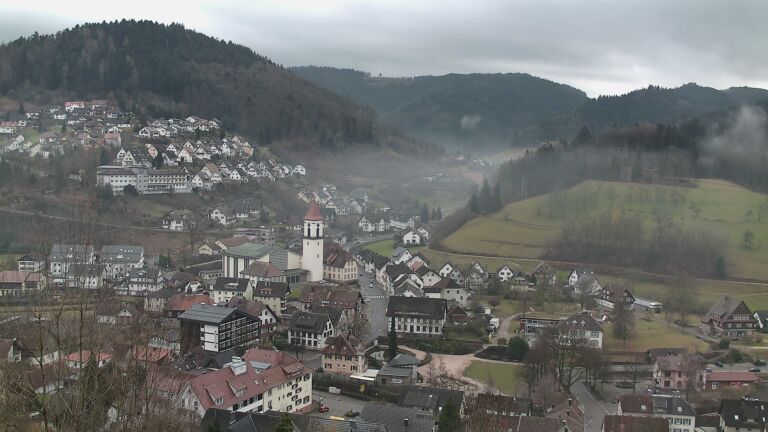 Dieses Bild zeigt eine Webcam-Aufnahme von Ottenhöfen, aufgenommen am Dienstag, den 03.02.2026 um 14:00 Uhr