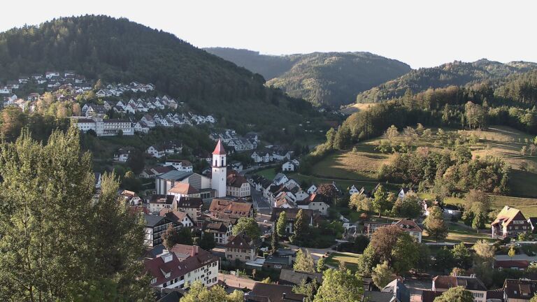Dieses Bild zeigt eine Webcam-Aufnahme von Ottenhöfen, aufgenommen am Sonntag, den 06.09.2026 um 08:10 Uhr