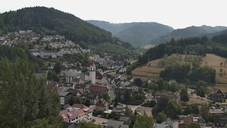 Dieses Bild zeigt eine Webcam-Aufnahme von Ottenhöfen, aufgenommen am Sonntag, den 16.08.2026 um 13:50 Uhr