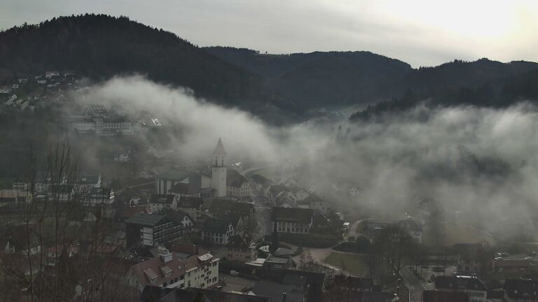 Dieses Bild zeigt eine Webcam-Aufnahme von Ottenhöfen, aufgenommen am Mittwoch, den 04.02.2026 um 12:30 Uhr