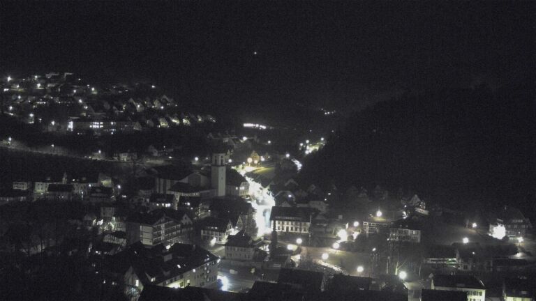 Dieses Bild zeigt eine Webcam-Aufnahme von Ottenhöfen, aufgenommen am Freitag, den 06.02.2026 um 23:30 Uhr