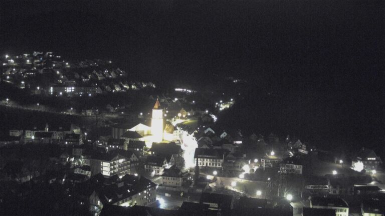 Dieses Bild zeigt eine Webcam-Aufnahme von Ottenhöfen, aufgenommen am Donnerstag, den 12.02.2026 um 22:30 Uhr