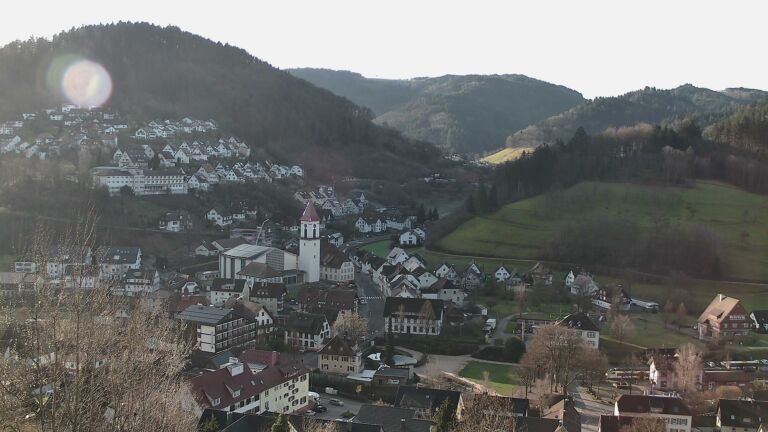 Dieses Bild zeigt eine Webcam-Aufnahme von Ottenhöfen, aufgenommen am Freitag, den 27.02.2026 um 08:40 Uhr