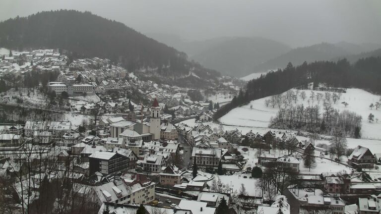 Dieses Bild zeigt eine Webcam-Aufnahme von Ottenhöfen, aufgenommen am Donnerstag, den 08.01.2026 um 15:20 Uhr