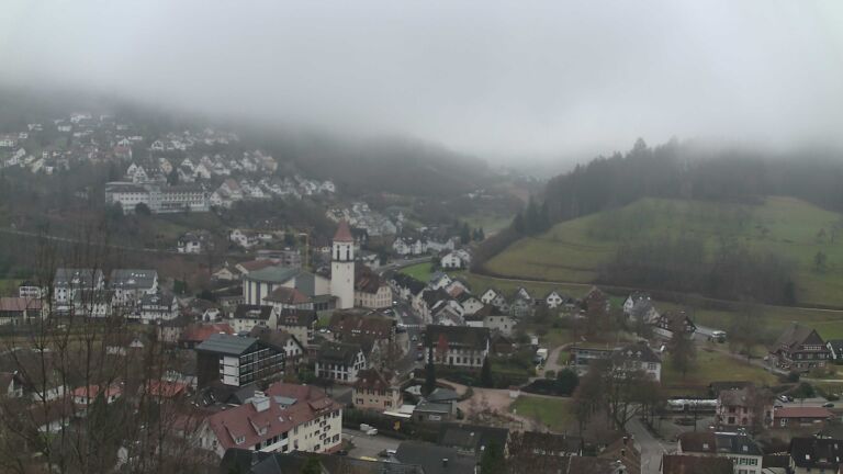 Dieses Bild zeigt eine Webcam-Aufnahme von Ottenhöfen, aufgenommen am Montag, den 22.12.2025 um 11:50 Uhr