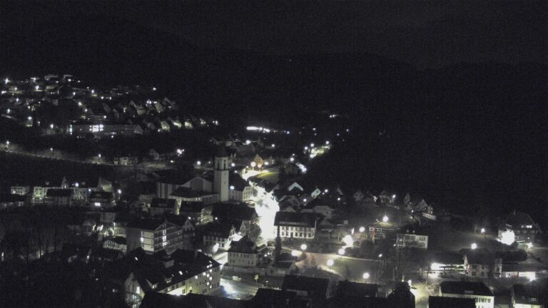 Dieses Bild zeigt eine Webcam-Aufnahme von Ottenhöfen, aufgenommen am Dienstag, den 10.03.2026 um 23:00 Uhr