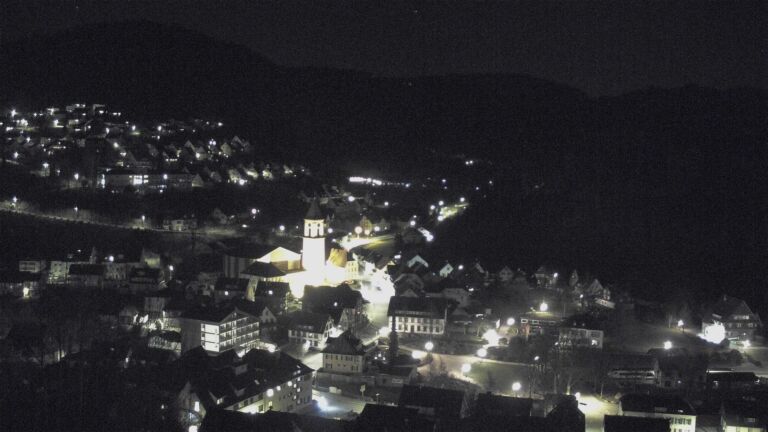 Dieses Bild zeigt eine Webcam-Aufnahme von Ottenhöfen, aufgenommen am Donnerstag, den 12.03.2026 um 22:30 Uhr