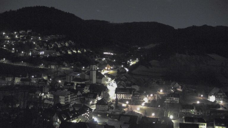Dieses Bild zeigt eine Webcam-Aufnahme von Ottenhöfen, aufgenommen am Mittwoch, den 04.02.2026 um 01:00 Uhr