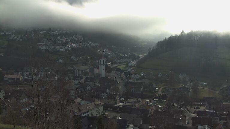 Dieses Bild zeigt eine Webcam-Aufnahme von Ottenhöfen, aufgenommen am Samstag, den 13.12.2025 um 12:40 Uhr