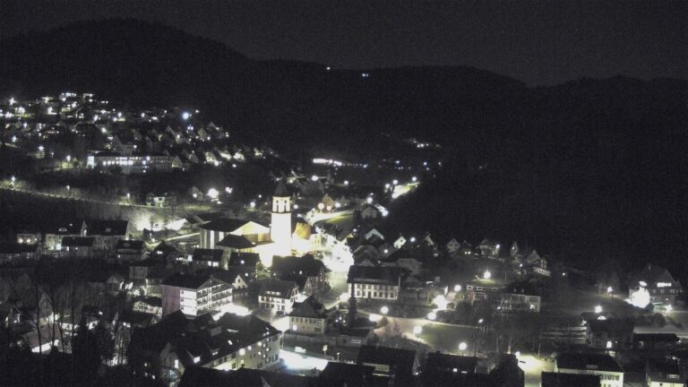 Dieses Bild zeigt eine Webcam-Aufnahme von Ottenhöfen, aufgenommen am Donnerstag, den 12.03.2026 um 20:00 Uhr