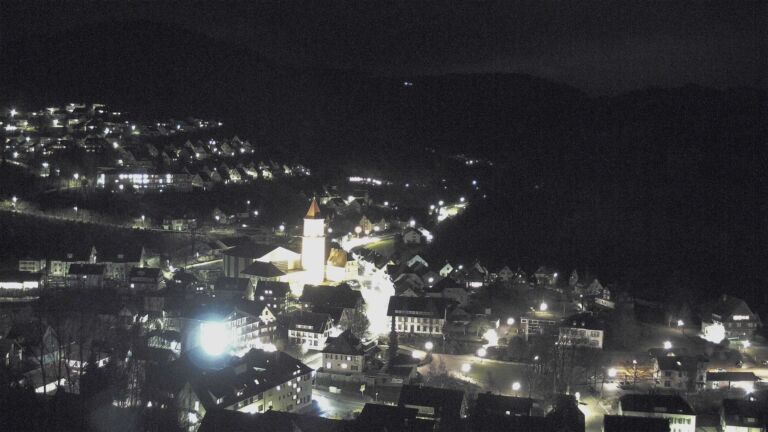 Dieses Bild zeigt eine Webcam-Aufnahme von Ottenhöfen, aufgenommen am Montag, den 16.02.2026 um 20:10 Uhr