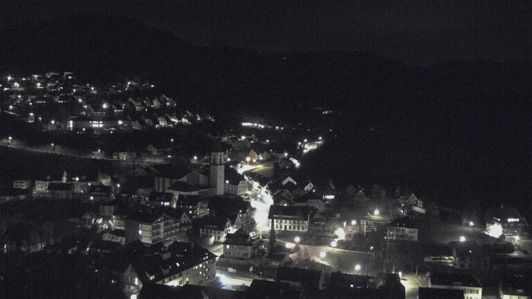 Dieses Bild zeigt eine Webcam-Aufnahme von Ottenhöfen, aufgenommen am Samstag, den 21.02.2026 um 23:00 Uhr