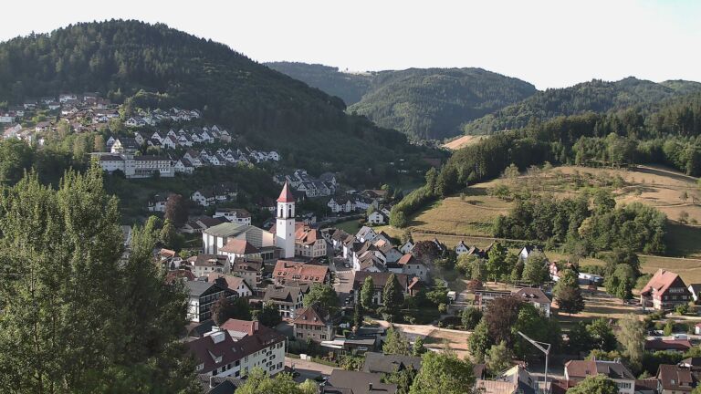 Dieses Bild zeigt eine Webcam-Aufnahme von Ottenhöfen, aufgenommen am Mittwoch, den 29.07.2026 um 08:10 Uhr