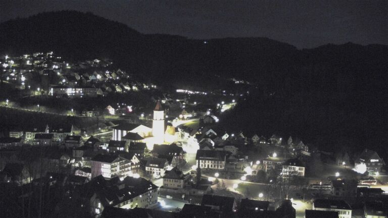 Dieses Bild zeigt eine Webcam-Aufnahme von Ottenhöfen, aufgenommen am Freitag, den 03.04.2026 um 21:00 Uhr