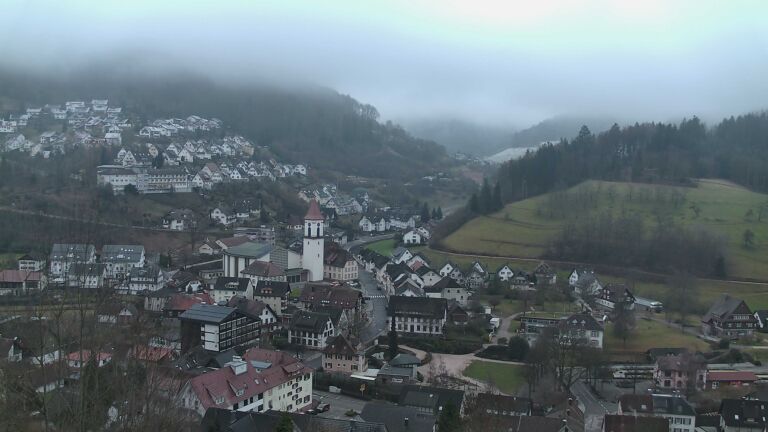 Dieses Bild zeigt eine Webcam-Aufnahme von Ottenhöfen, aufgenommen am Sonntag, den 15.02.2026 um 07:40 Uhr