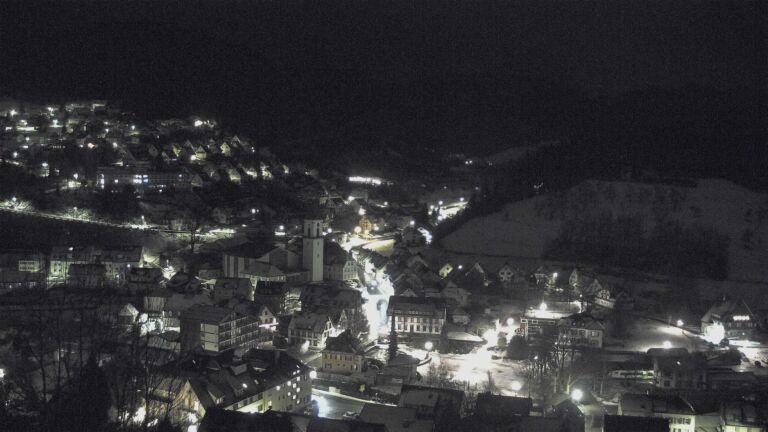 Dieses Bild zeigt eine Webcam-Aufnahme von Ottenhöfen, aufgenommen am Freitag, den 09.01.2026 um 00:30 Uhr