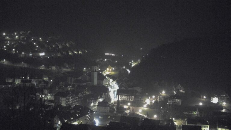 Dieses Bild zeigt eine Webcam-Aufnahme von Ottenhöfen, aufgenommen am Dienstag, den 24.02.2026 um 01:00 Uhr