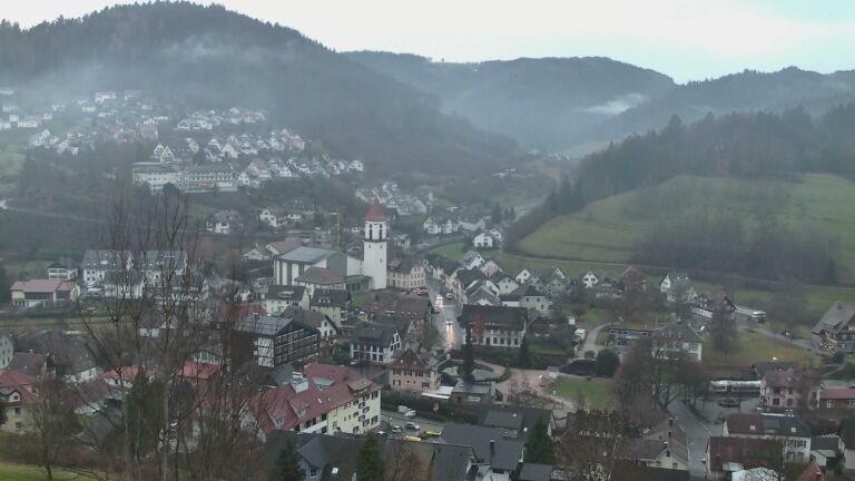 Dieses Bild zeigt eine Webcam-Aufnahme von Ottenhöfen, aufgenommen am Samstag, den 20.12.2025 um 08:10 Uhr