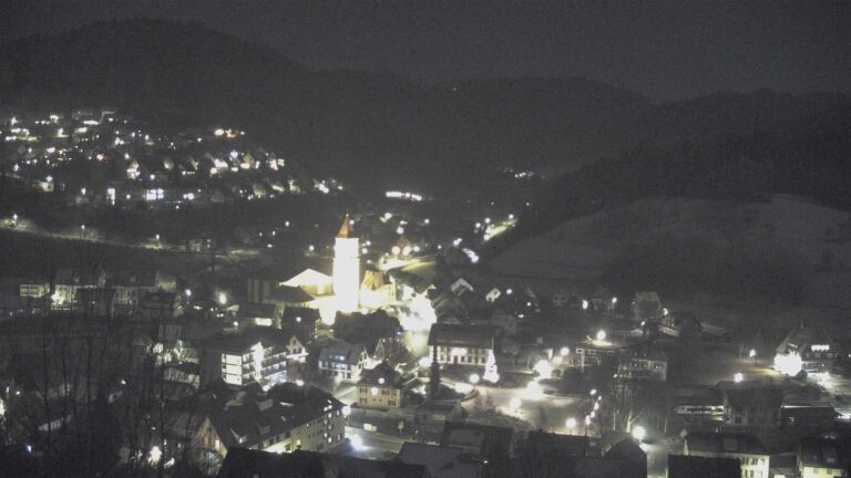 Dieses Bild zeigt eine Webcam-Aufnahme von Ottenhöfen, aufgenommen am Montag, den 29.12.2025 um 22:30 Uhr