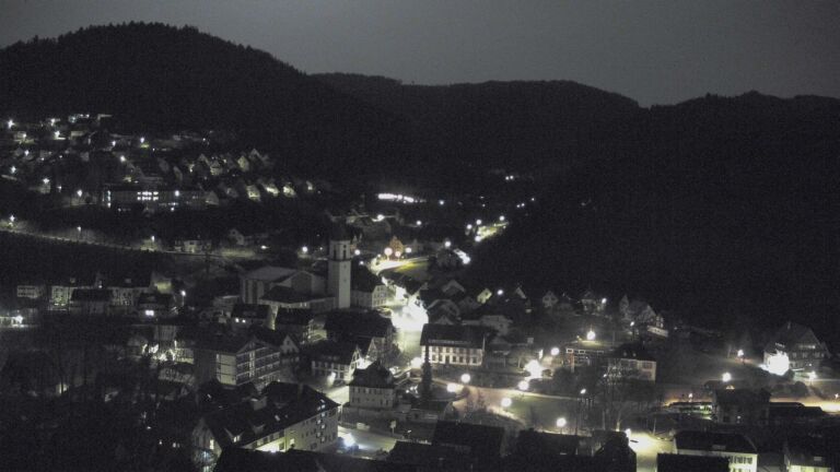 Dieses Bild zeigt eine Webcam-Aufnahme von Ottenhöfen, aufgenommen am Samstag, den 07.03.2026 um 01:30 Uhr