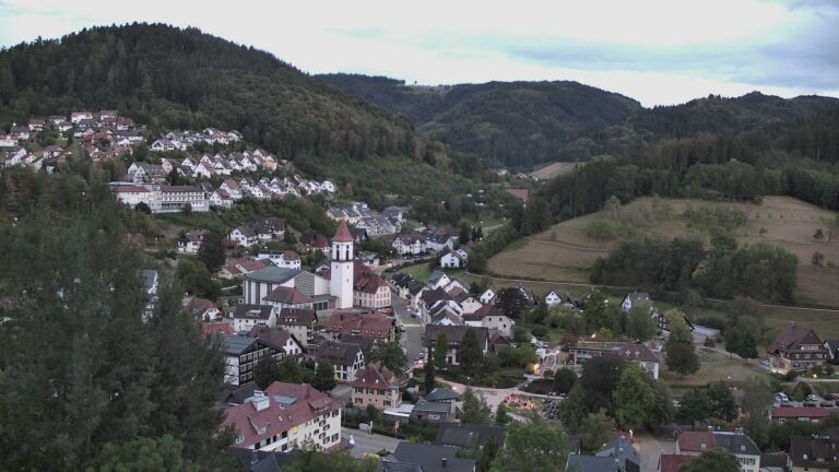 Dieses Bild zeigt eine Webcam-Aufnahme von Ottenhöfen, aufgenommen am Samstag, den 29.08.2026 um 20:30 Uhr