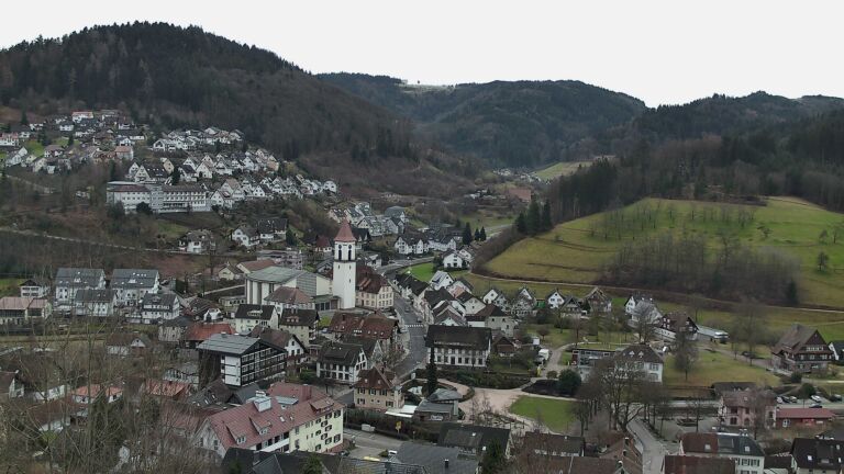 Dieses Bild zeigt eine Webcam-Aufnahme von Ottenhöfen, aufgenommen am Mittwoch, den 18.02.2026 um 09:50 Uhr