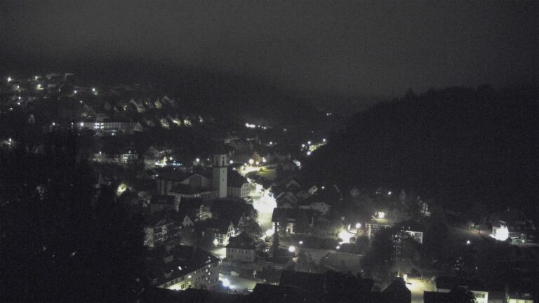Dieses Bild zeigt eine Webcam-Aufnahme von Ottenhöfen, aufgenommen am Montag, den 19.10.2026 um 02:30 Uhr