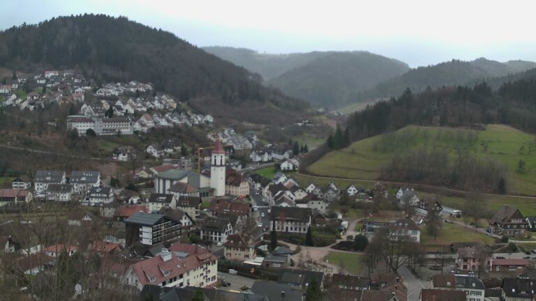 Dieses Bild zeigt eine Webcam-Aufnahme von Ottenhöfen, aufgenommen am Mittwoch, den 24.12.2025 um 09:50 Uhr