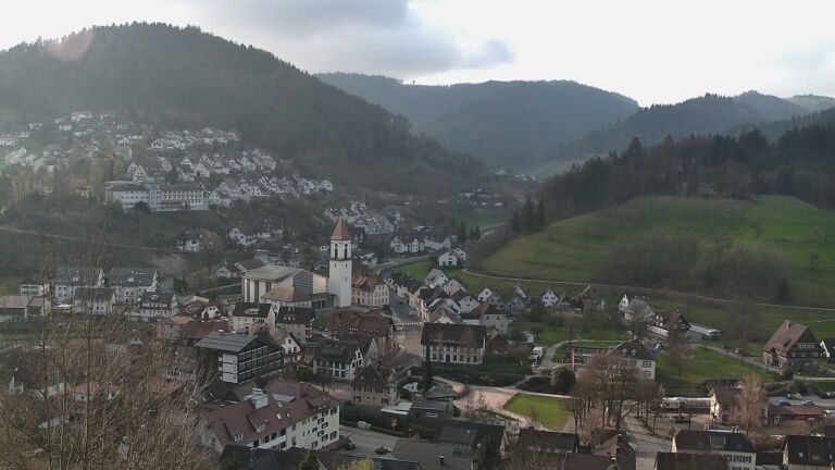 Dieses Bild zeigt eine Webcam-Aufnahme von Ottenhöfen, aufgenommen am Sonntag, den 22.03.2026 um 08:30 Uhr