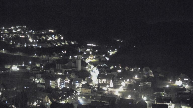 Dieses Bild zeigt eine Webcam-Aufnahme von Ottenhöfen, aufgenommen am Mittwoch, den 24.12.2025 um 23:00 Uhr