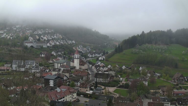 Dieses Bild zeigt eine Webcam-Aufnahme von Ottenhöfen, aufgenommen am Montag, den 13.04.2026 um 14:20 Uhr