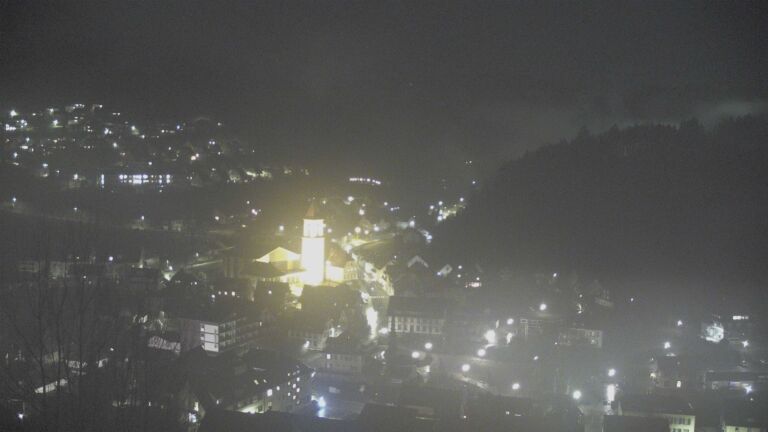 Dieses Bild zeigt eine Webcam-Aufnahme von Ottenhöfen, aufgenommen am Dienstag, den 27.01.2026 um 20:20 Uhr