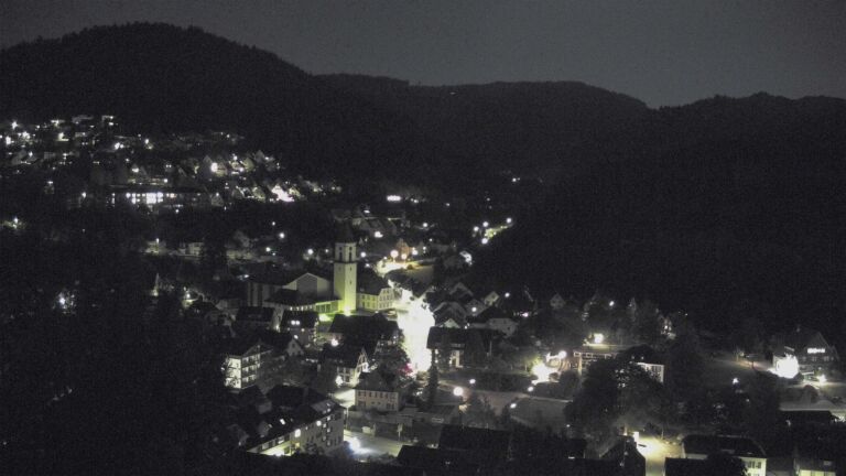 Dieses Bild zeigt eine Webcam-Aufnahme von Ottenhöfen, aufgenommen am Dienstag, den 22.09.2026 um 22:00 Uhr
