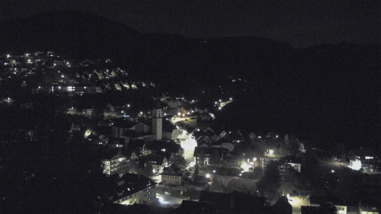 Dieses Bild zeigt eine Webcam-Aufnahme von Ottenhöfen, aufgenommen am Montag, den 12.10.2026 um 23:00 Uhr
