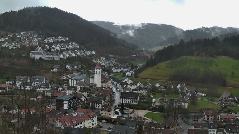 Dieses Bild zeigt eine Webcam-Aufnahme von Ottenhöfen, aufgenommen am Samstag, den 14.03.2026 um 12:10 Uhr