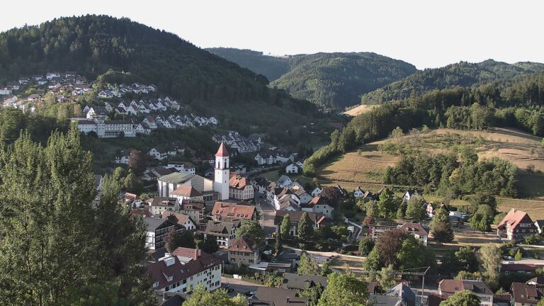 Dieses Bild zeigt eine Webcam-Aufnahme von Ottenhöfen, aufgenommen am Freitag, den 07.08.2026 um 07:50 Uhr
