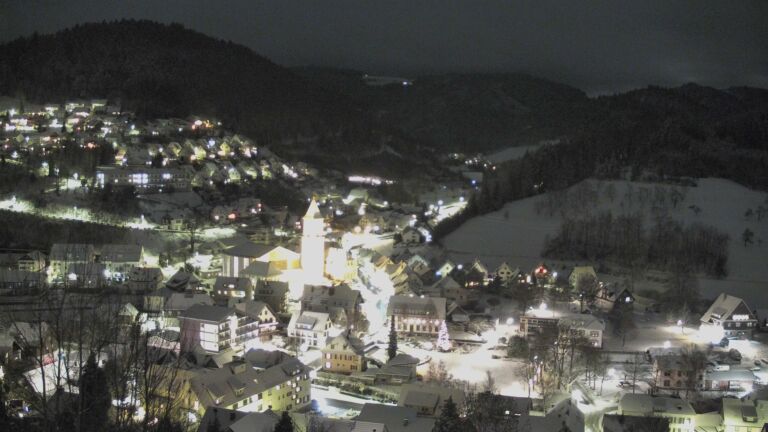 Dieses Bild zeigt eine Webcam-Aufnahme von Ottenhöfen, aufgenommen am Samstag, den 03.01.2026 um 19:50 Uhr