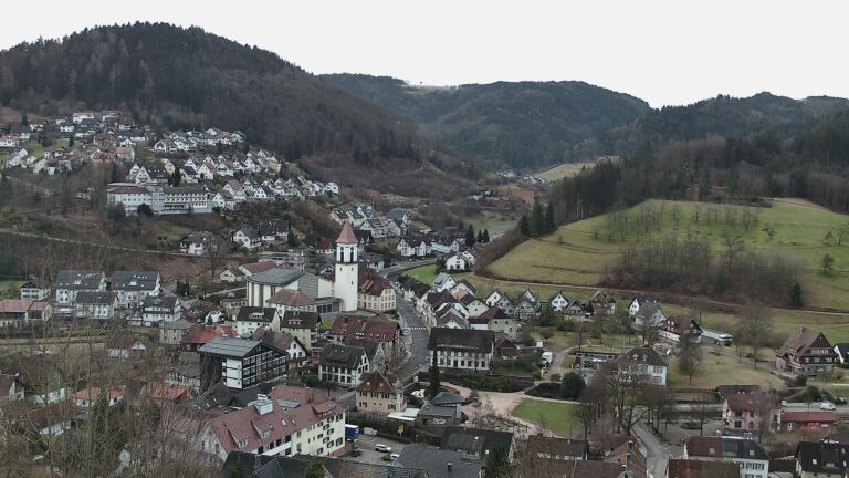 Dieses Bild zeigt eine Webcam-Aufnahme von Ottenhöfen, aufgenommen am Mittwoch, den 18.02.2026 um 08:00 Uhr